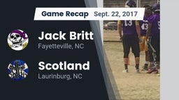 Recap: Jack Britt  vs. Scotland  2017