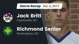 Recap: Jack Britt  vs. Richmond Senior  2017
