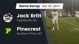 Recap: Jack Britt  vs. Pinecrest  2017