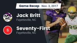 Recap: Jack Britt  vs. Seventy-First  2017