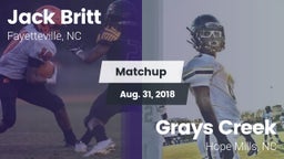 Matchup: Britt  vs. Grays Creek  2018