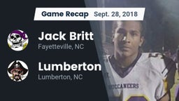 Recap: Jack Britt  vs. Lumberton  2018