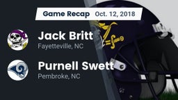 Recap: Jack Britt  vs. Purnell Swett  2018