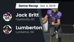 Recap: Jack Britt  vs. Lumberton  2019