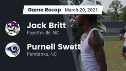 Recap: Jack Britt  vs. Purnell Swett  2021
