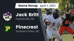 Recap: Jack Britt  vs. Pinecrest  2021