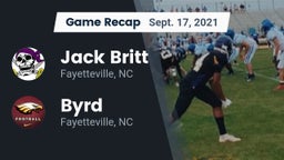Recap: Jack Britt  vs. Byrd  2021