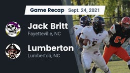 Recap: Jack Britt  vs. Lumberton  2021