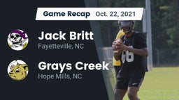 Recap: Jack Britt  vs. Grays Creek  2021
