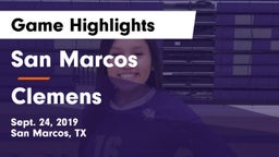 San Marcos  vs Clemens  Game Highlights - Sept. 24, 2019
