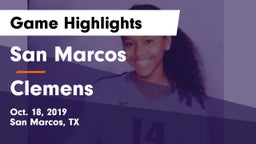 San Marcos  vs Clemens  Game Highlights - Oct. 18, 2019
