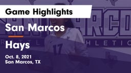 San Marcos  vs Hays  Game Highlights - Oct. 8, 2021