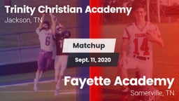 Matchup: Trinity Christian vs. Fayette Academy  2020