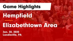 Hempfield  vs Elizabethtown Area  Game Highlights - Jan. 30, 2020