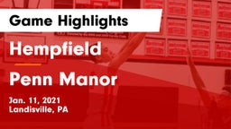Hempfield  vs Penn Manor  Game Highlights - Jan. 11, 2021