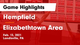 Hempfield  vs Elizabethtown Area  Game Highlights - Feb. 13, 2021