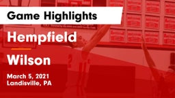 Hempfield  vs Wilson  Game Highlights - March 5, 2021