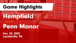 Hempfield  vs Penn Manor Game Highlights - Jan. 25, 2022