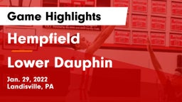 Hempfield  vs Lower Dauphin  Game Highlights - Jan. 29, 2022