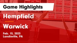 Hempfield  vs Warwick  Game Highlights - Feb. 15, 2023
