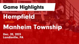 Hempfield  vs Manheim Township  Game Highlights - Dec. 20, 2023