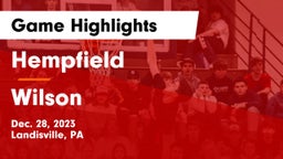 Hempfield  vs Wilson  Game Highlights - Dec. 28, 2023