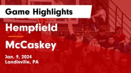 Hempfield  vs McCaskey  Game Highlights - Jan. 9, 2024