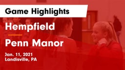 Hempfield  vs Penn Manor  Game Highlights - Jan. 11, 2021