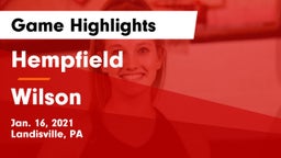 Hempfield  vs Wilson  Game Highlights - Jan. 16, 2021