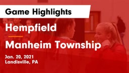 Hempfield  vs Manheim Township  Game Highlights - Jan. 20, 2021