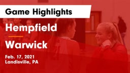 Hempfield  vs Warwick  Game Highlights - Feb. 17, 2021
