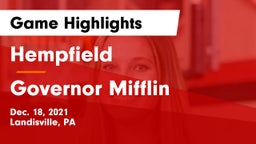 Hempfield  vs Governor Mifflin  Game Highlights - Dec. 18, 2021