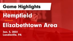 Hempfield  vs Elizabethtown Area  Game Highlights - Jan. 5, 2022