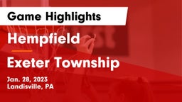 Hempfield  vs Exeter Township  Game Highlights - Jan. 28, 2023