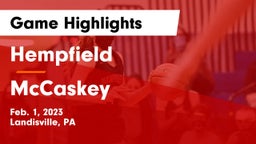 Hempfield  vs McCaskey  Game Highlights - Feb. 1, 2023