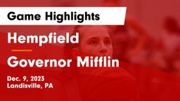 Hempfield  vs Governor Mifflin   Game Highlights - Dec. 9, 2023