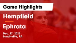 Hempfield  vs Ephrata  Game Highlights - Dec. 27, 2023