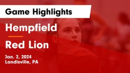 Hempfield  vs Red Lion  Game Highlights - Jan. 2, 2024