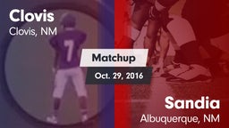 Matchup: Clovis  vs. Sandia  2016