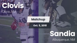 Matchup: Clovis  vs. Sandia 2018