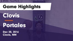 Clovis  vs Portales  Game Highlights - Dec 20, 2016