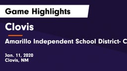 Clovis  vs Amarillo Independent School District- Caprock  Game Highlights - Jan. 11, 2020