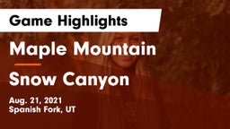 Maple Mountain  vs Snow Canyon  Game Highlights - Aug. 21, 2021