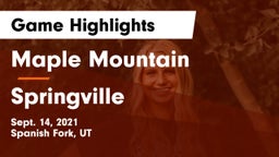 Maple Mountain  vs Springville  Game Highlights - Sept. 14, 2021