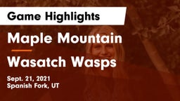 Maple Mountain  vs Wasatch Wasps Game Highlights - Sept. 21, 2021