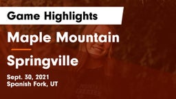 Maple Mountain  vs Springville  Game Highlights - Sept. 30, 2021