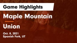 Maple Mountain  vs Union  Game Highlights - Oct. 8, 2021