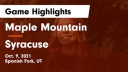 Maple Mountain  vs Syracuse Game Highlights - Oct. 9, 2021