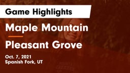 Maple Mountain  vs Pleasant Grove Game Highlights - Oct. 7, 2021