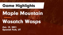 Maple Mountain  vs Wasatch Wasps Game Highlights - Oct. 19, 2021